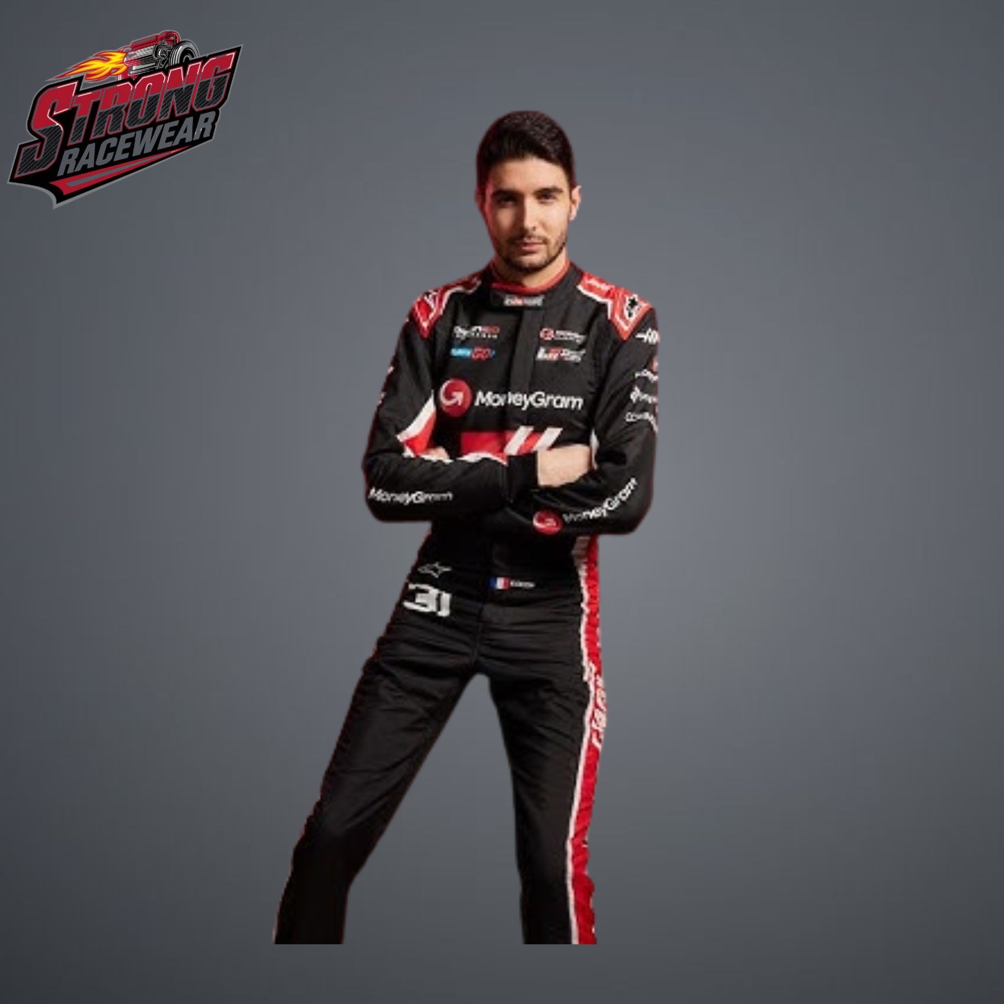 2025 Esteban Ocon MoneyGram Haas F1 Team Race Suit Replica