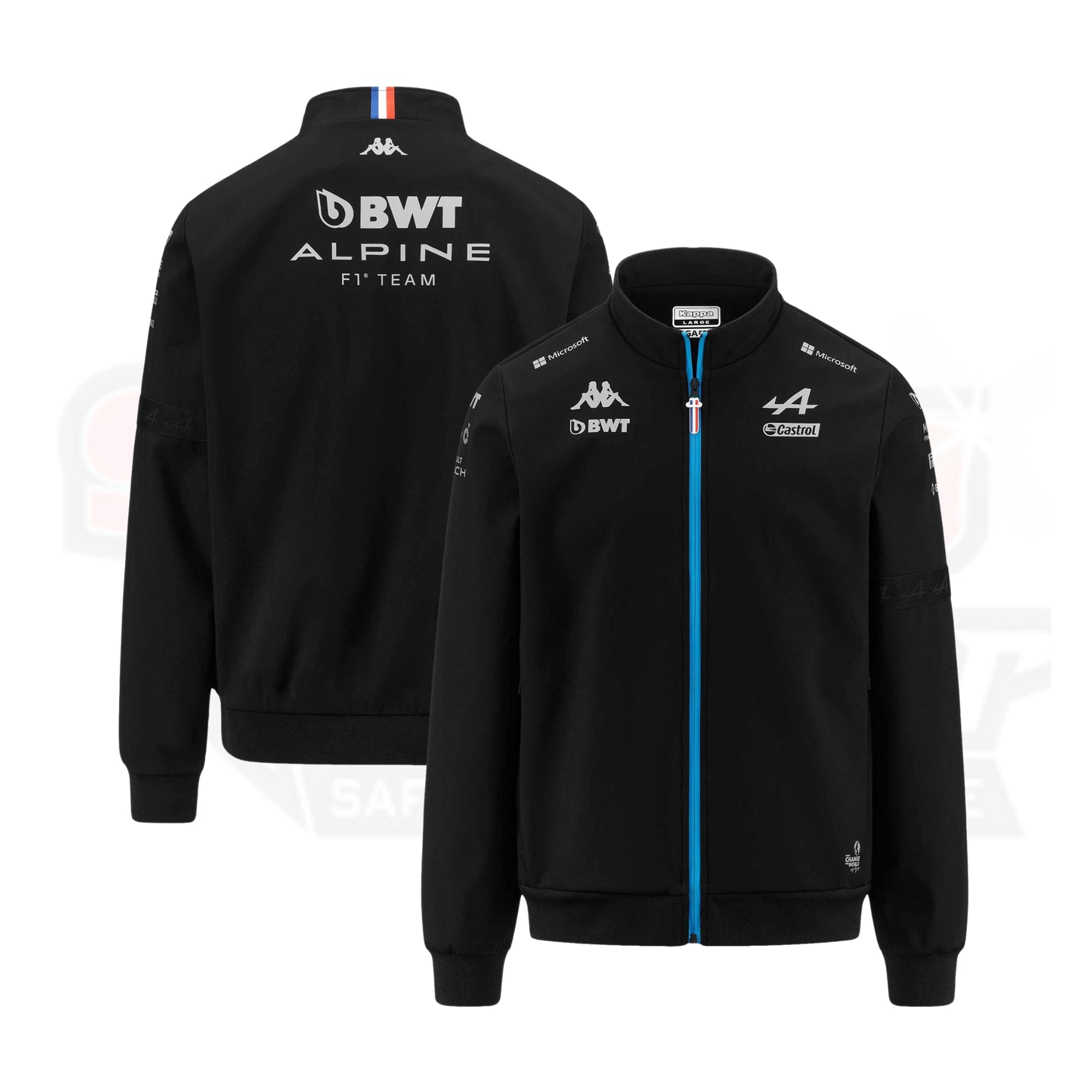 Proudly showcase your love for BWT Alpine before, during and after the 2023 season with this softshell jacket from Kappa. An official team product, it’s worn by all members of the team, from the riders to the pit crew. Perfect on race days and beyond, the lightweight feel and material takes care of the elements while you maintain a stylish look.