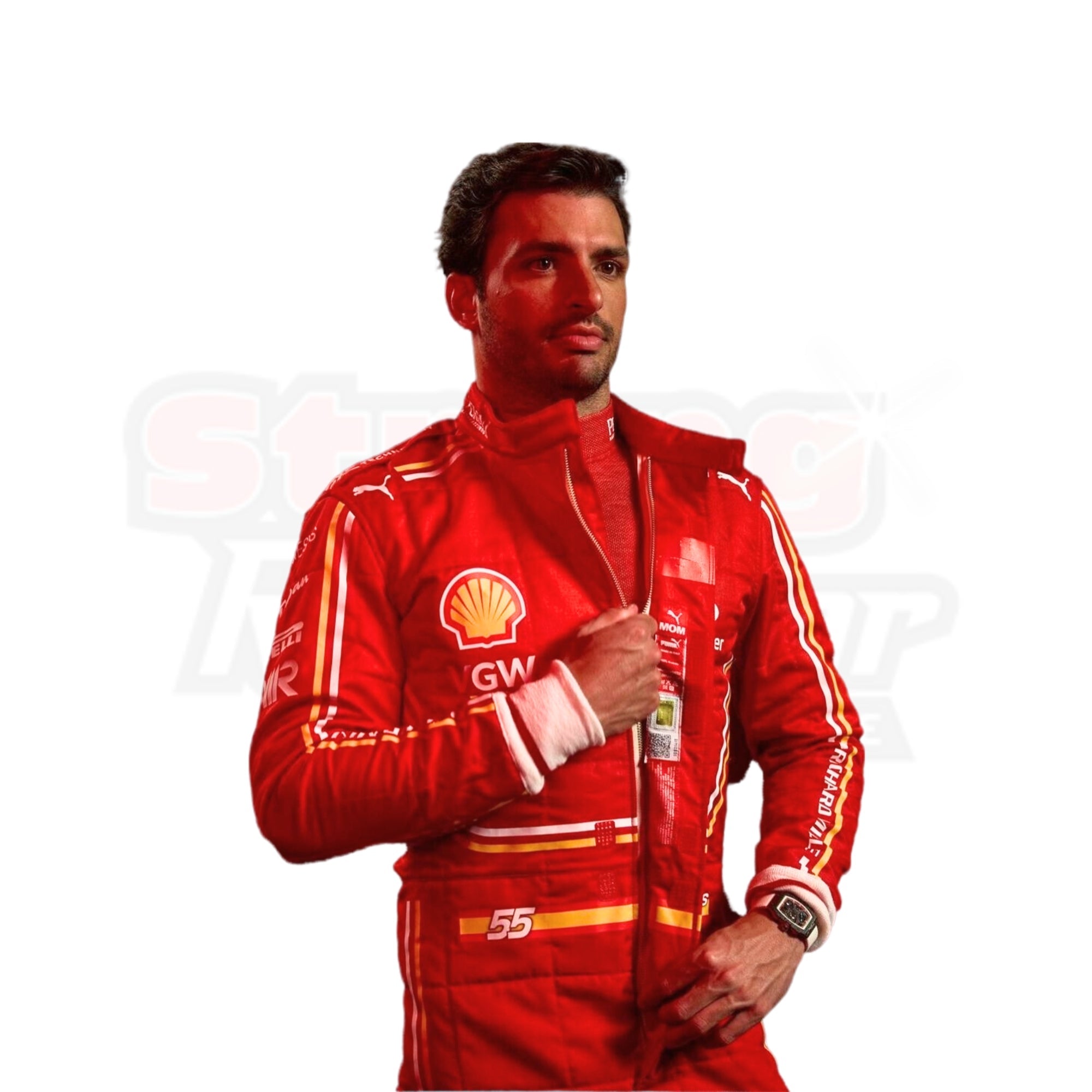 Carlos Sainz New 2024 Scuderia Ferrari F1 Team Replica Racing Suit