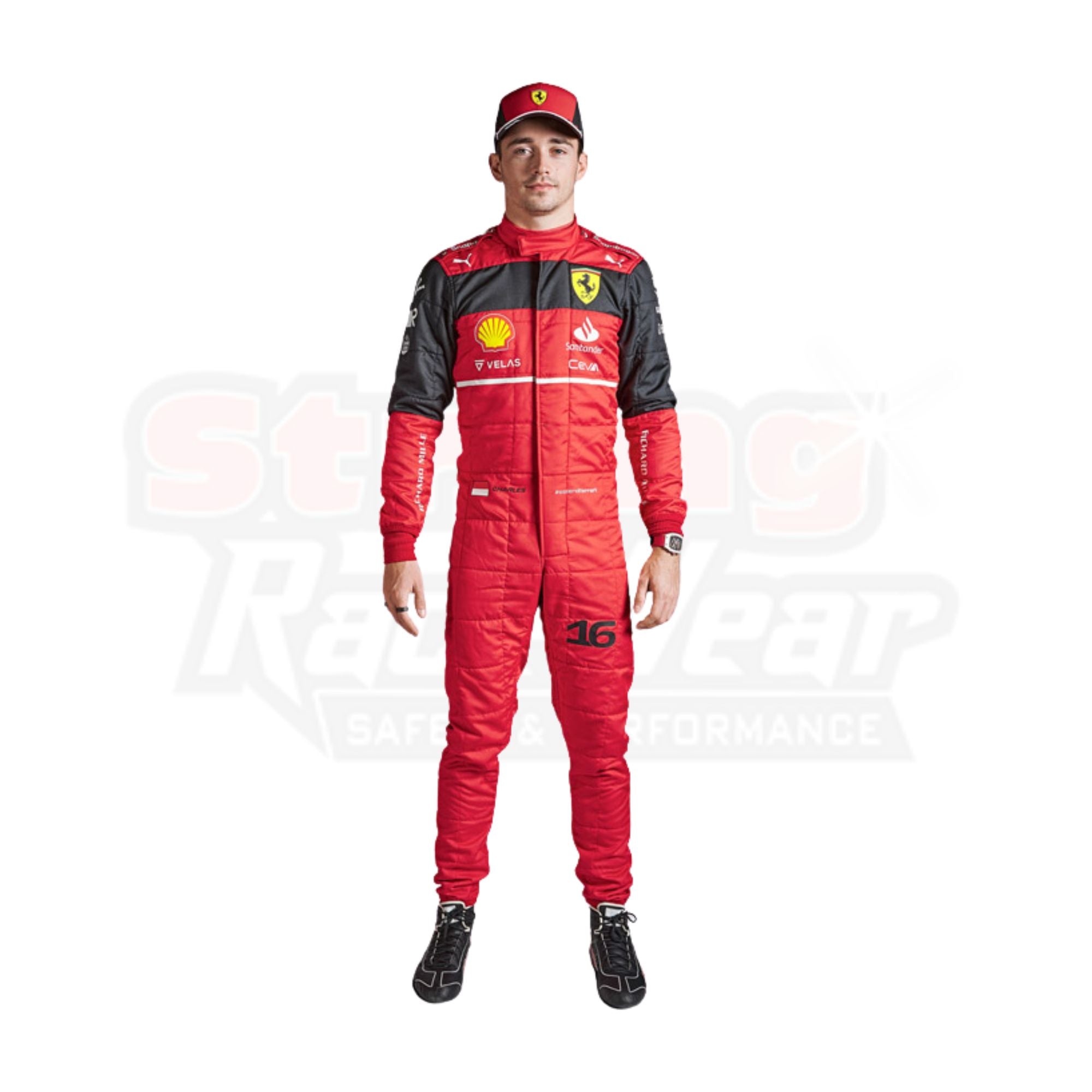 Excellent 2022 Charles Leclerc Ferrari F1 Race Suit REPLICA