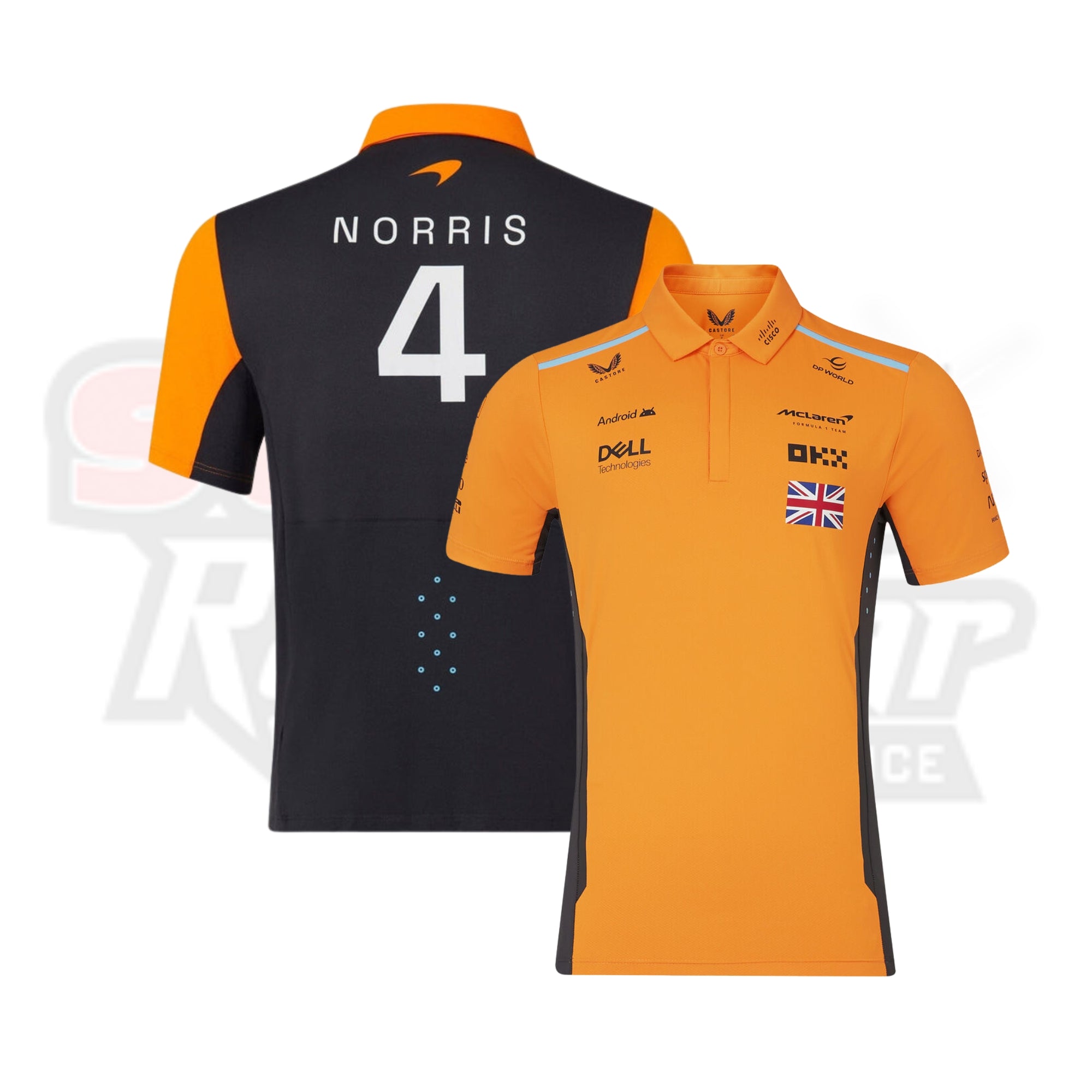 McLaren F1 Mens 2023 Lando Norris Team Drivers Polo - Papaya