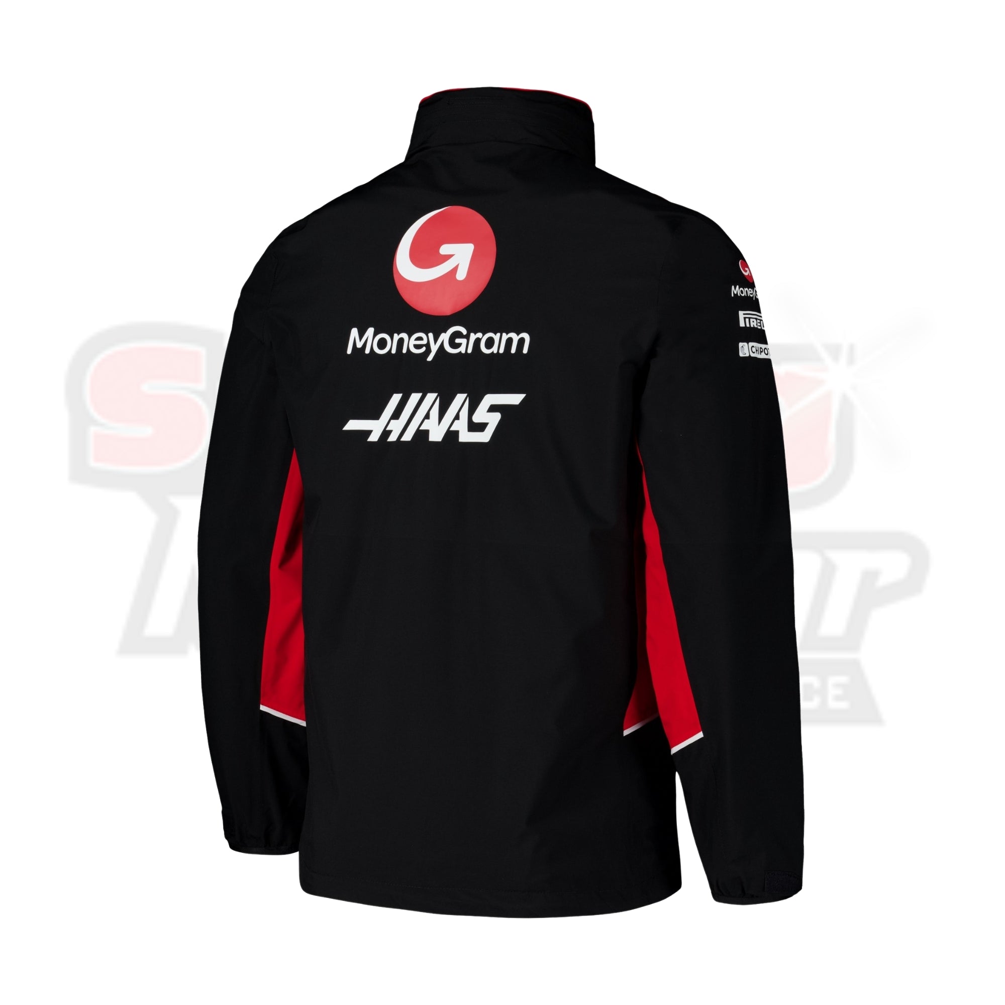 Men_s Black Haas F1 Team 2024 Full-Zip Hoodie Raincoat