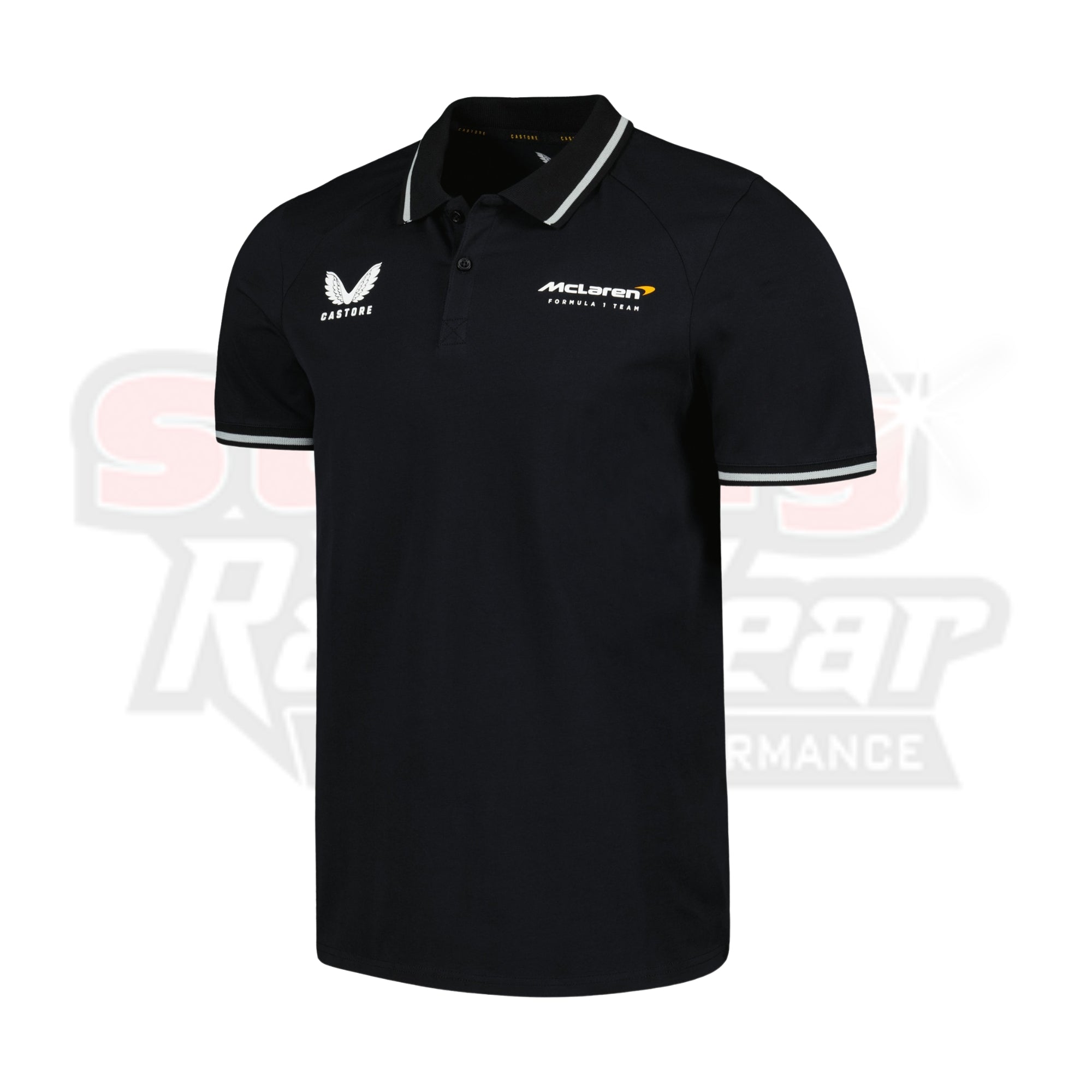 Mens Castore Black McLaren F1 Team Lifestyle Polo