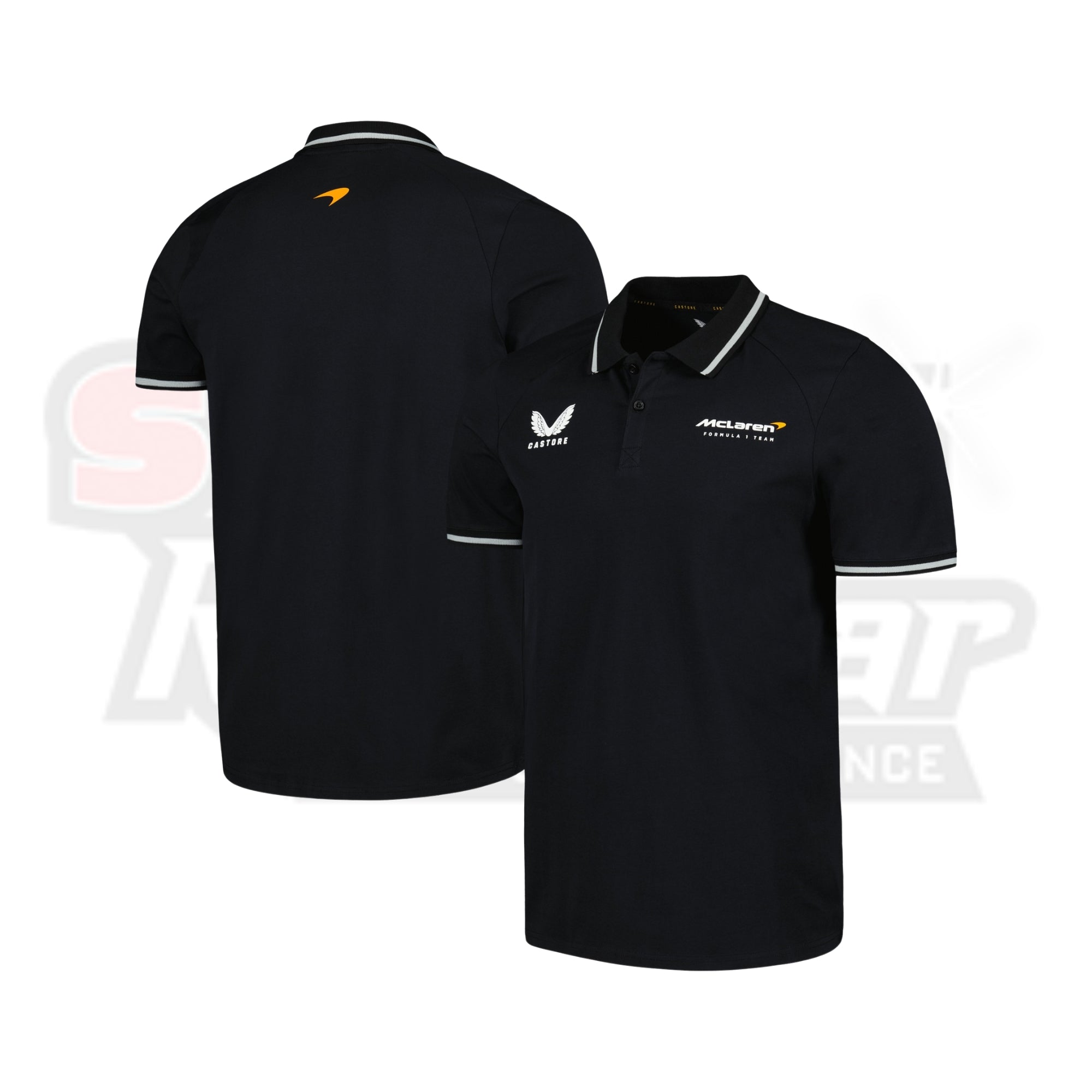 Mens Castore Black McLaren F1 Team Lifestyle Polo