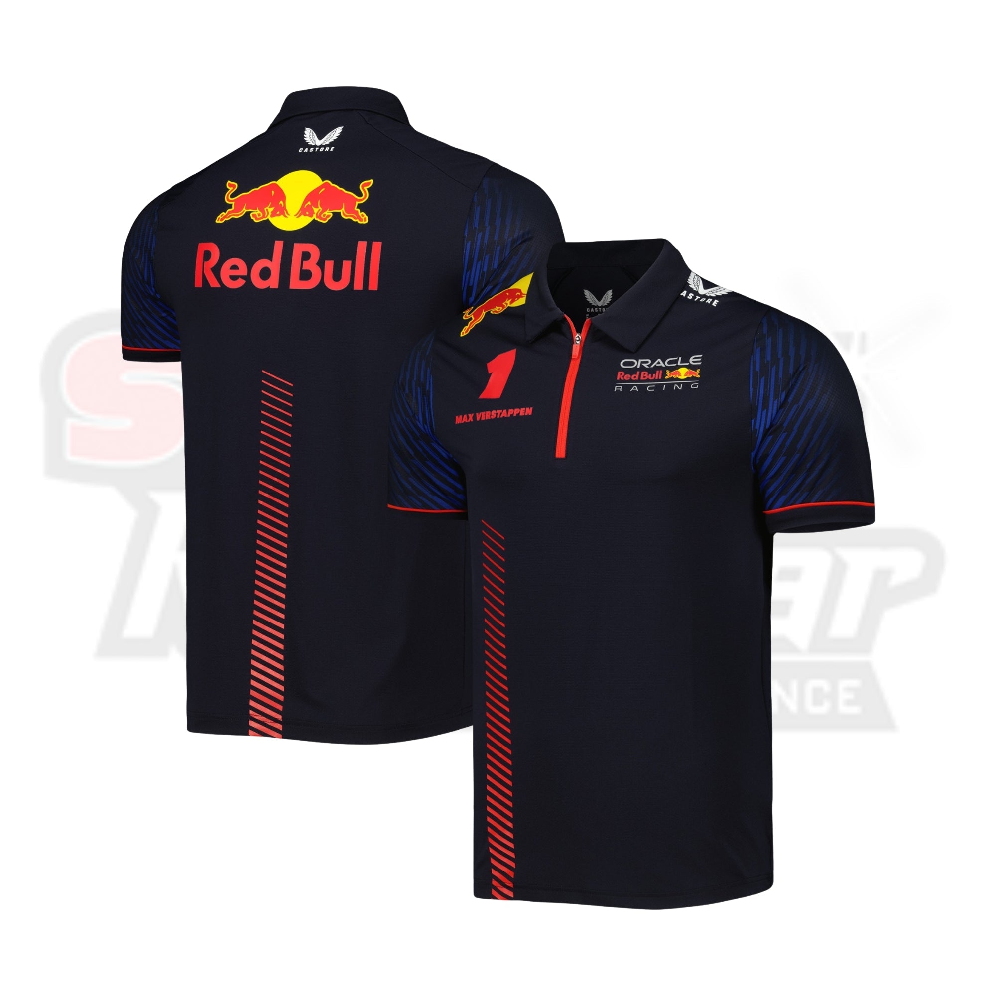 Men_s Castore Max Verstappen Navy Red Bull Racing 2023 Driver Edition Quarter-Zip Polo 