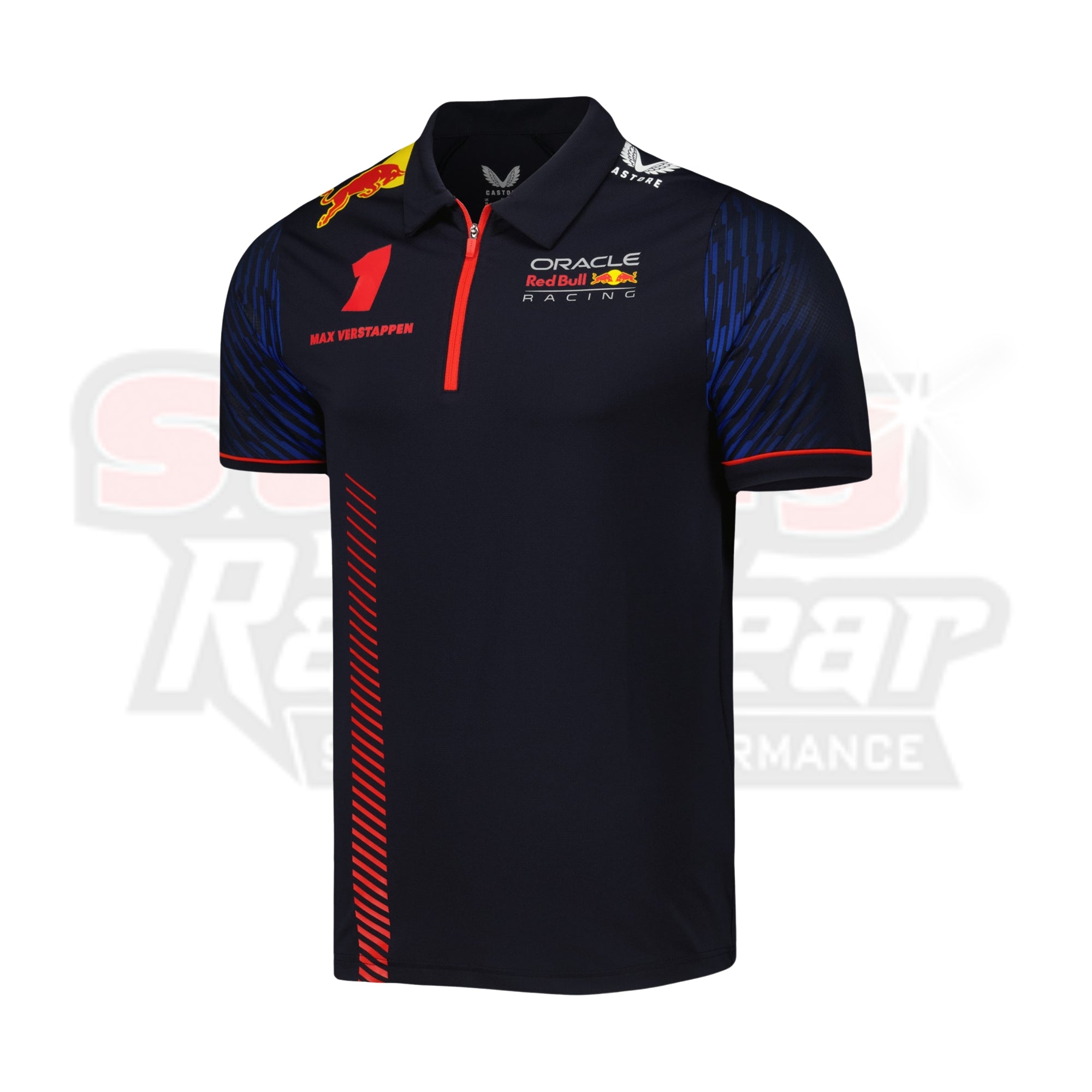 Men_s Castore Max Verstappen Navy Red Bull Racing 2023 Driver Edition Quarter-Zip Polo 