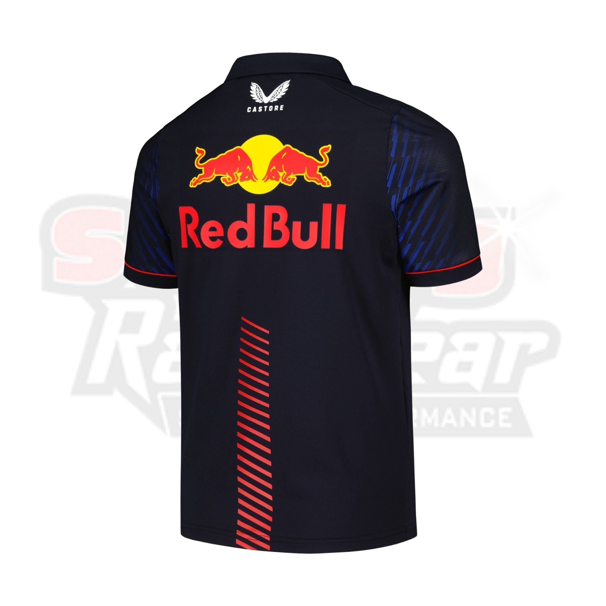 Men_s Castore Sergio Perez Navy Red Bull Racing 2023 Driver Edition Quarter-Zip Polo