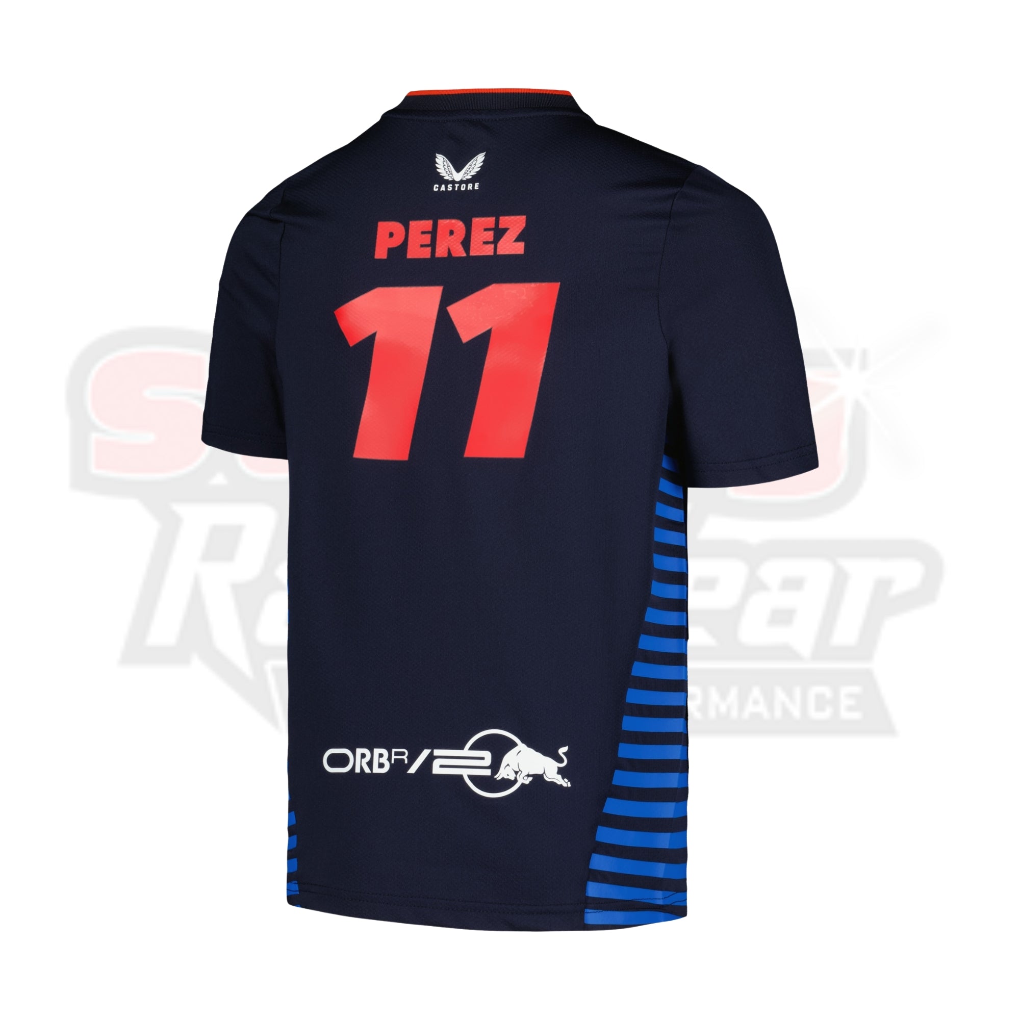 Mens Castore Sergio Perez Navy Red Bull Racing 2024 Driver T-Shirt