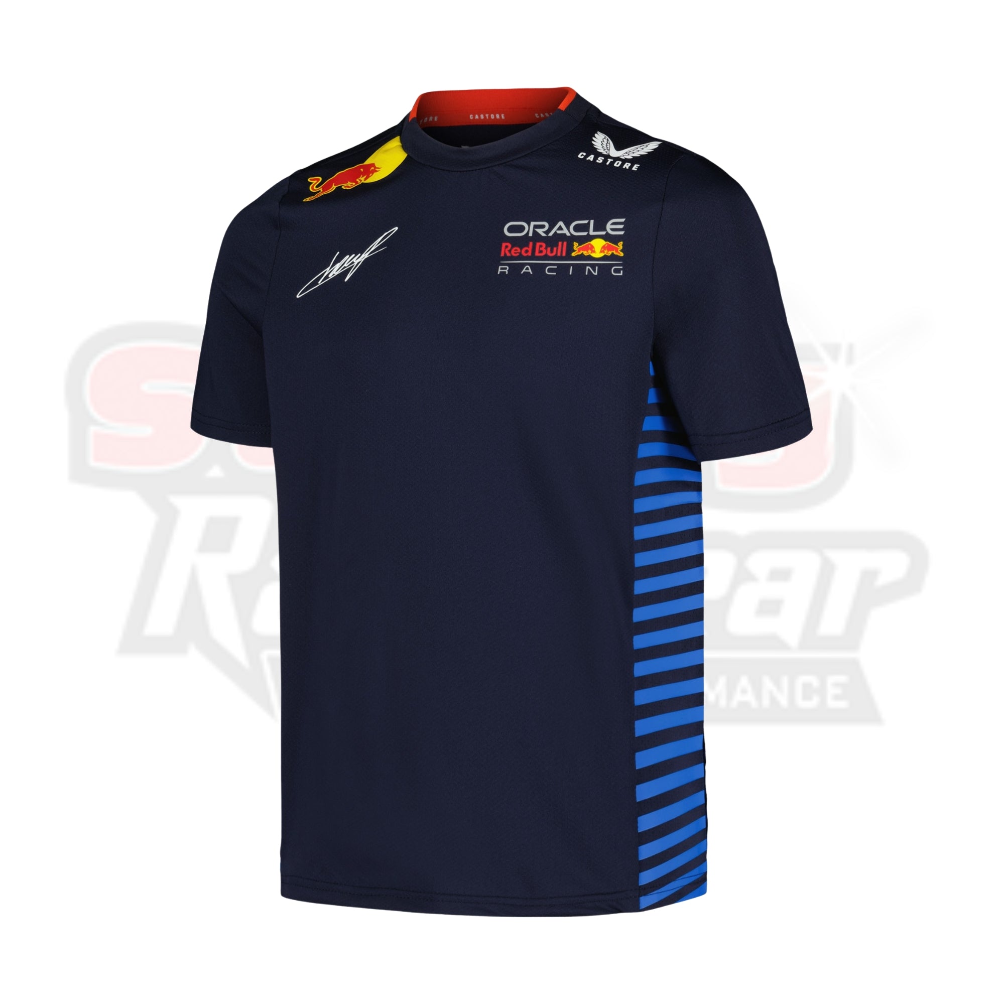 Mens Castore Sergio Perez Navy Red Bull Racing 2024 Driver T-Shirt