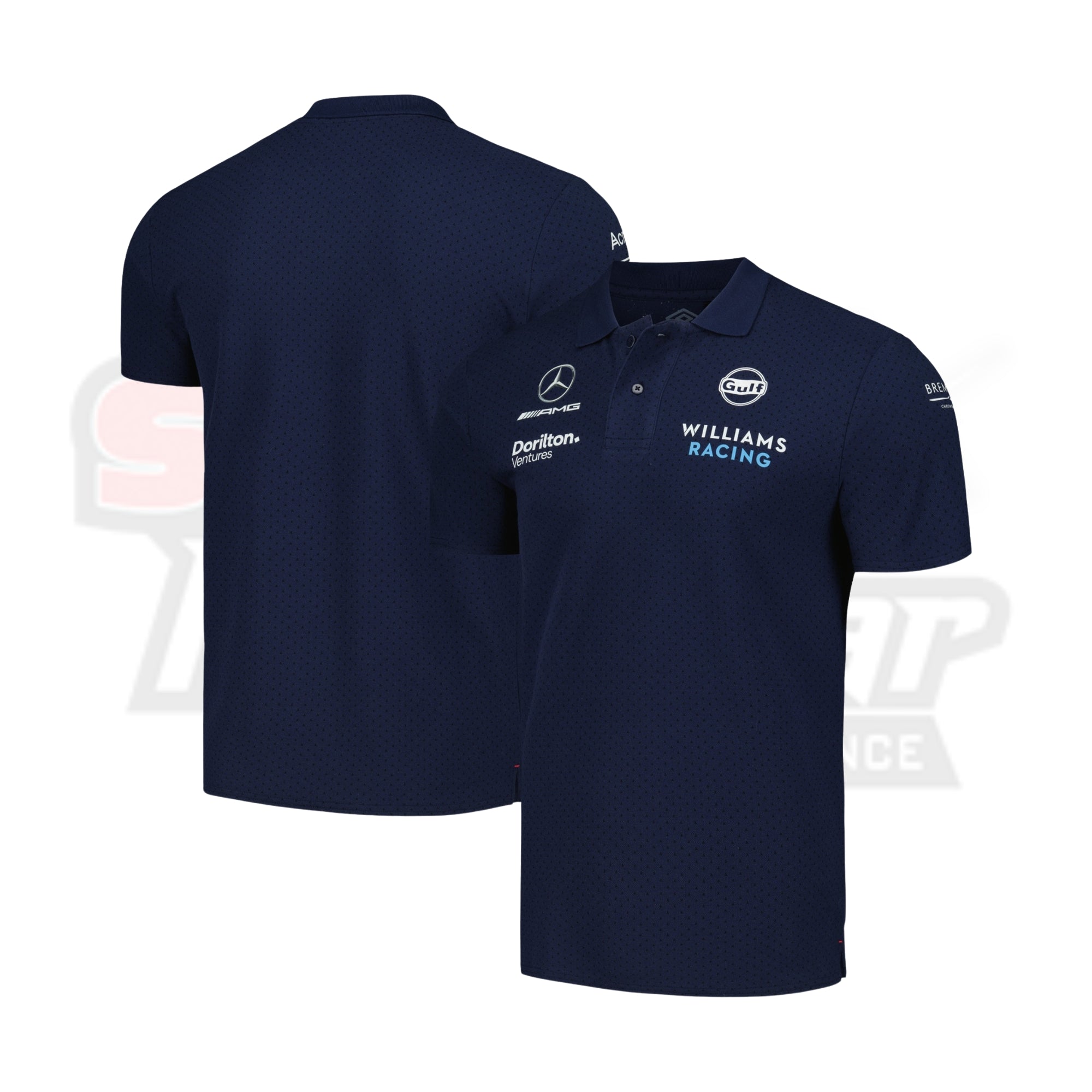 Men_s Umbro Navy Williams Racing CVC Media Polo