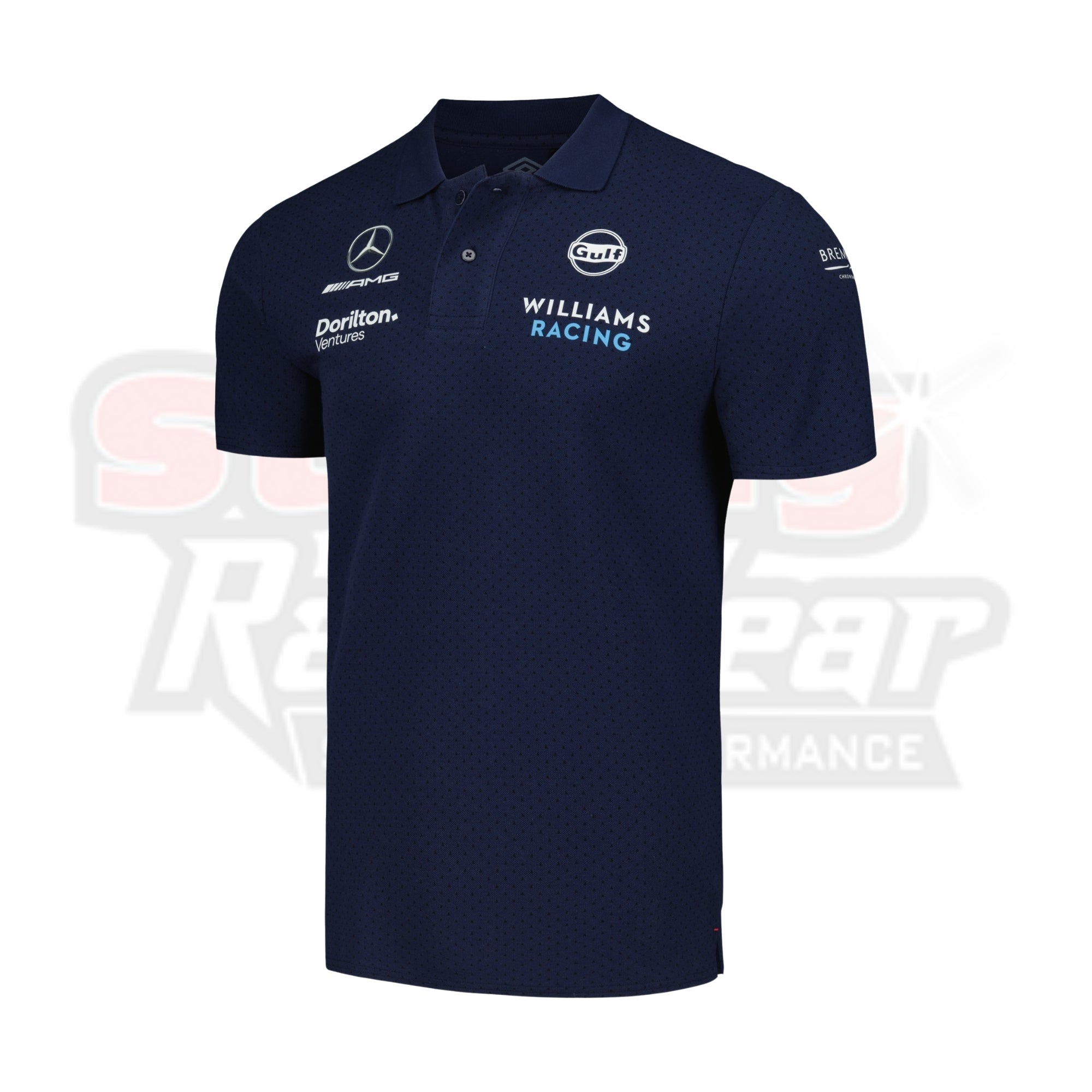 Men_s Umbro Navy Williams Racing CVC Media Polo