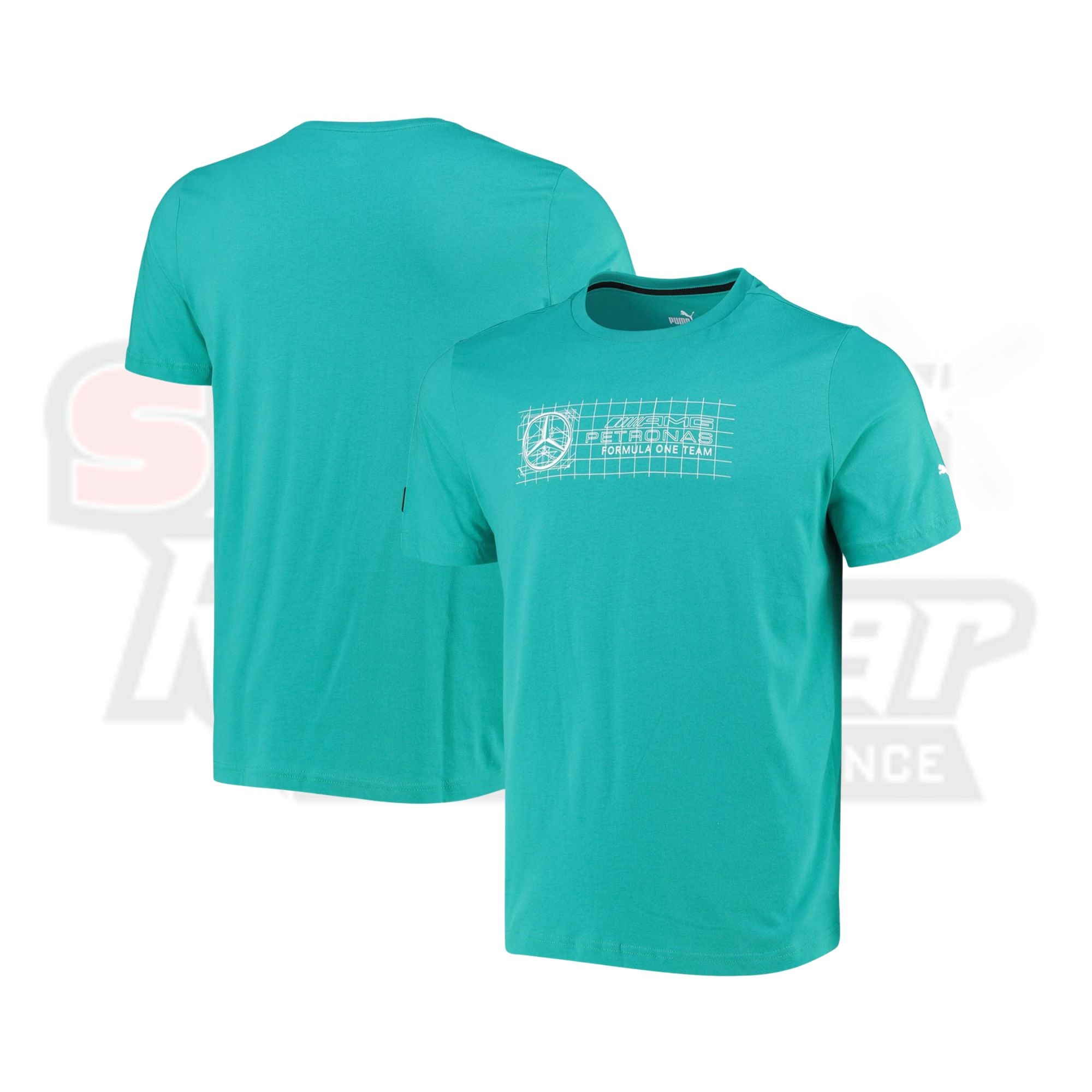 Mercedes AMG Petronas F1 Logo T-Shirt _ by Puma - Spectra Green