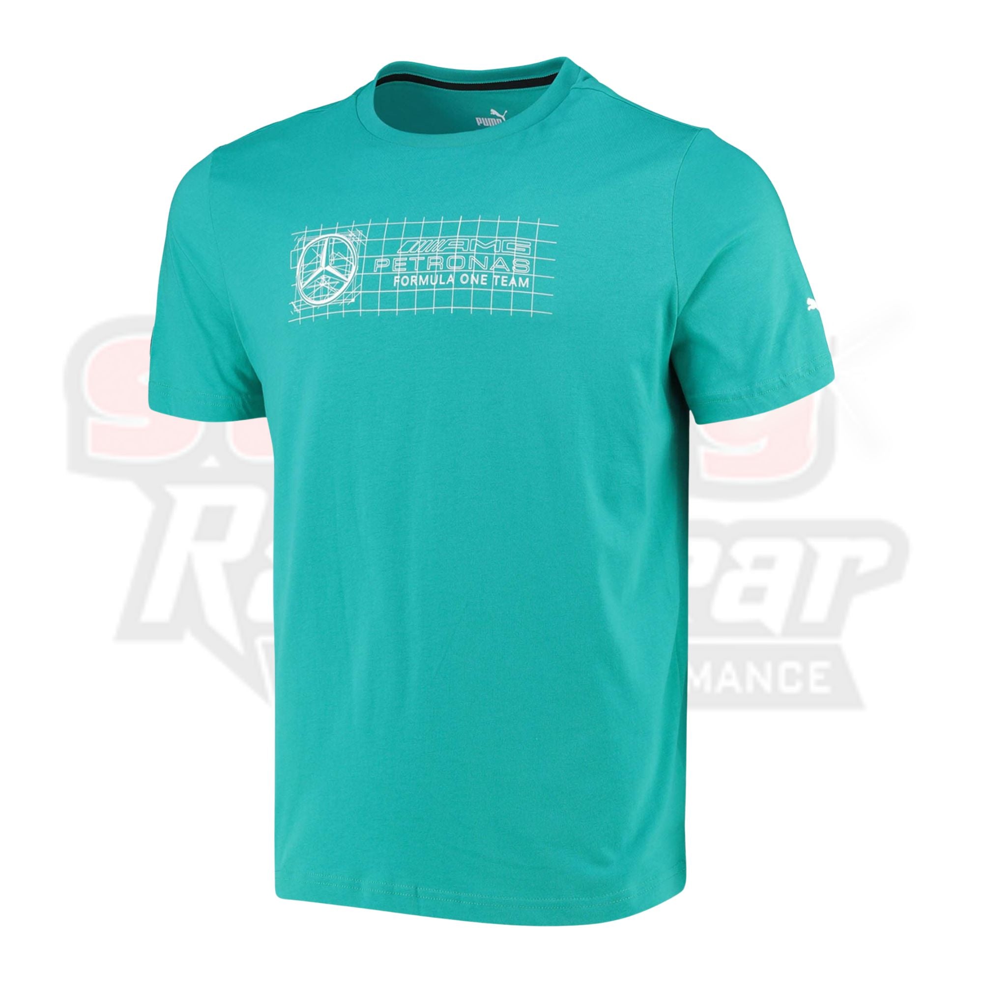 Mercedes AMG Petronas F1 Logo T-Shirt _ by Puma - Spectra Green