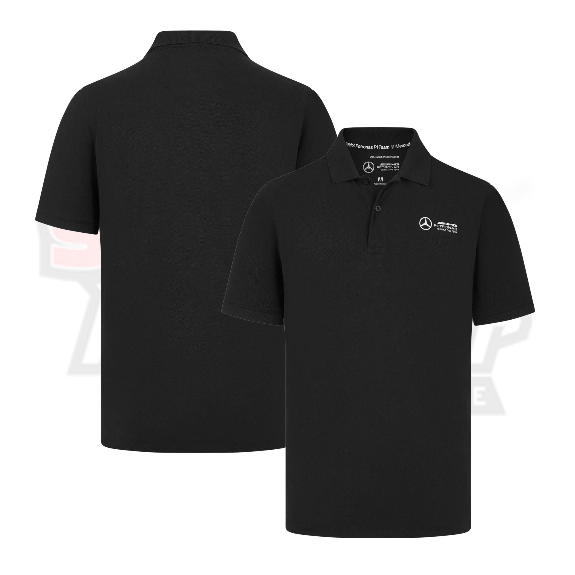 Mercedes AMG Petronas Essentials Formula 1 Team Classic F1 Team Wear Polo - Black