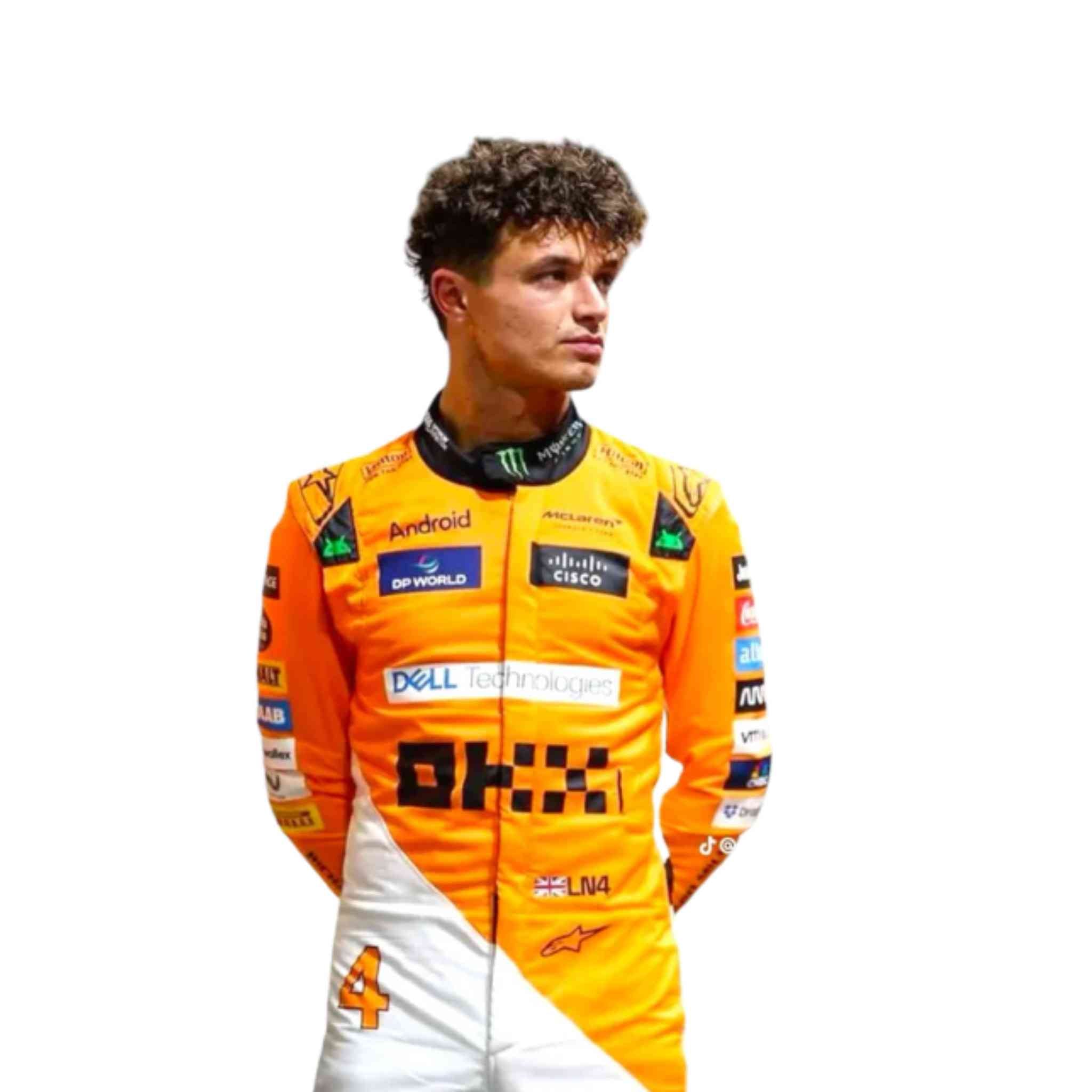 New 2024 McLaren Lando Norris F1 Team Race Suit