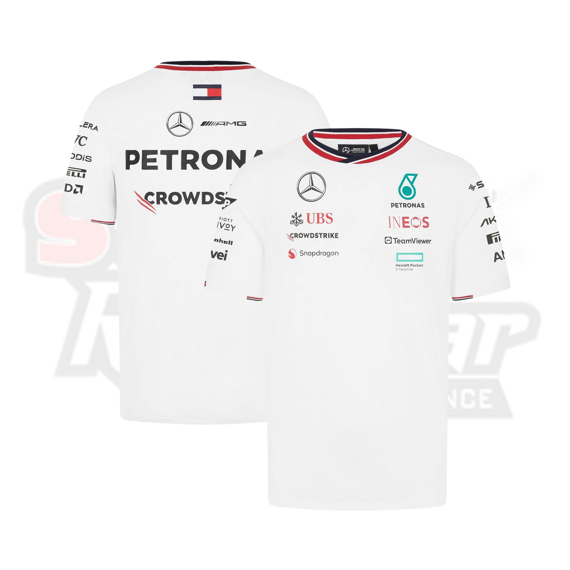 New 2024 Mercedes AMG Petronas F1 Team Driver T-Shirt - White