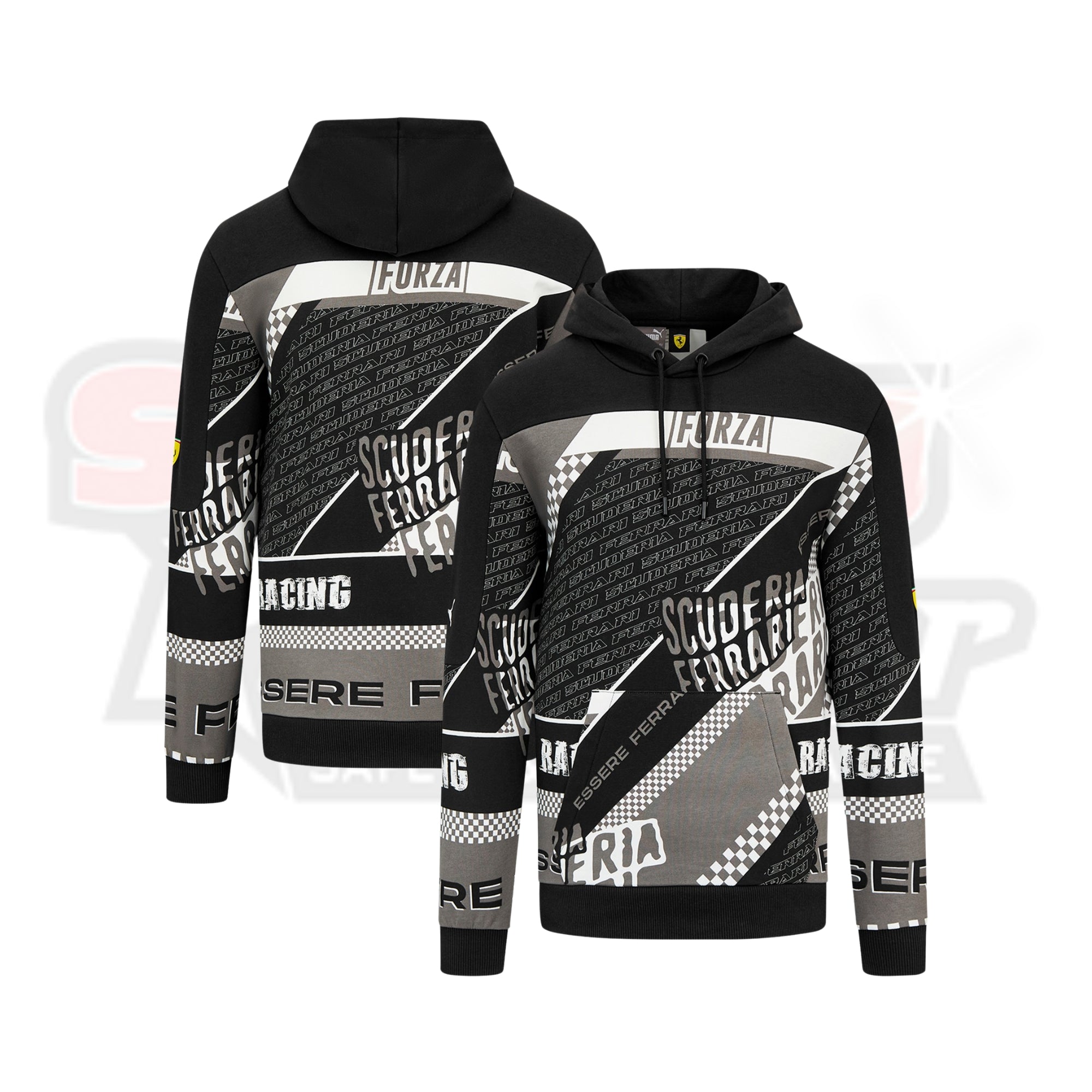 Scuderia Ferrari Puma Graphic Hoodie - Black