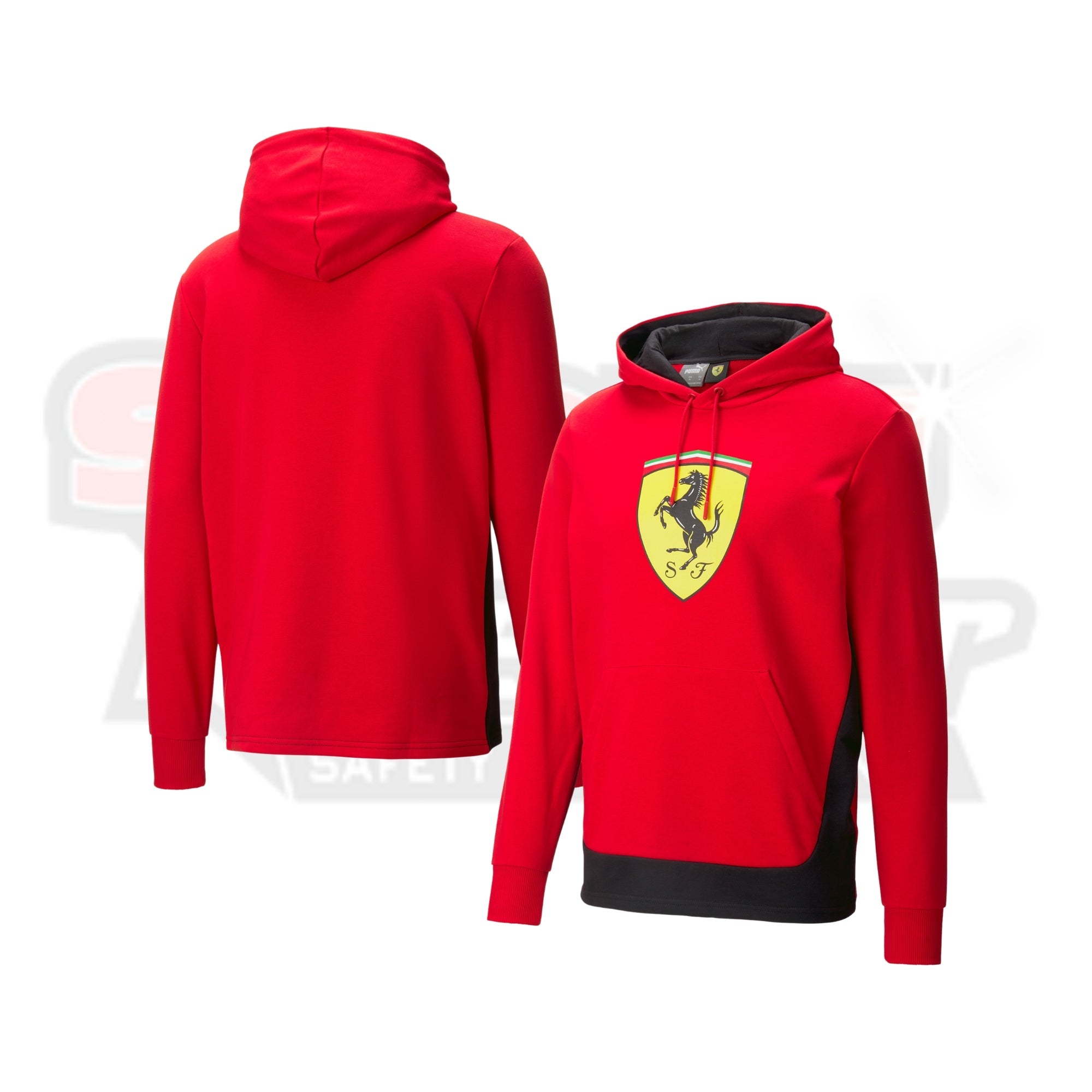 Scuderia Ferrari Puma Shield Hooded Sweat - Red