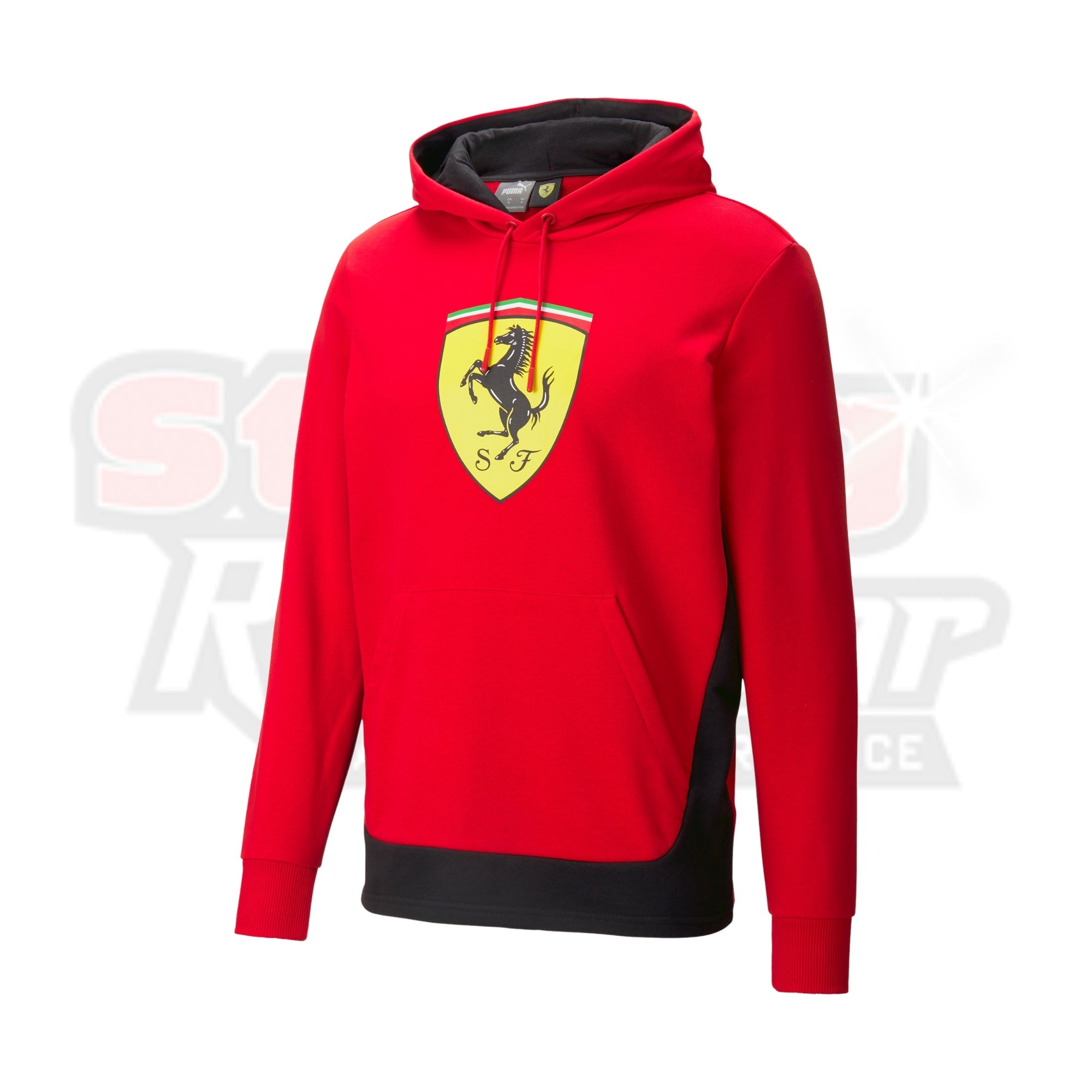 Scuderia Ferrari Puma Shield Hooded Sweat - Red