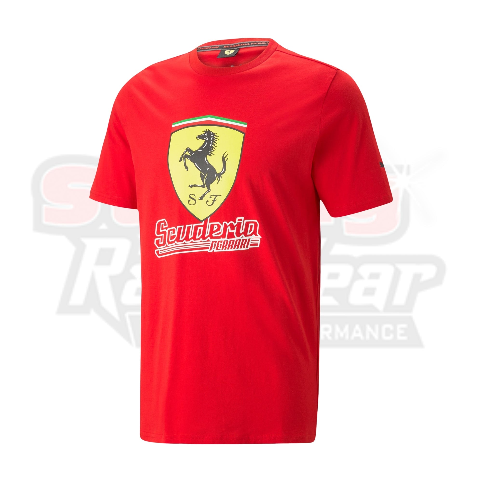Scuderia Ferrari Race Big Shield T-Shirt Heritage by Puma - Red Strong Racewear