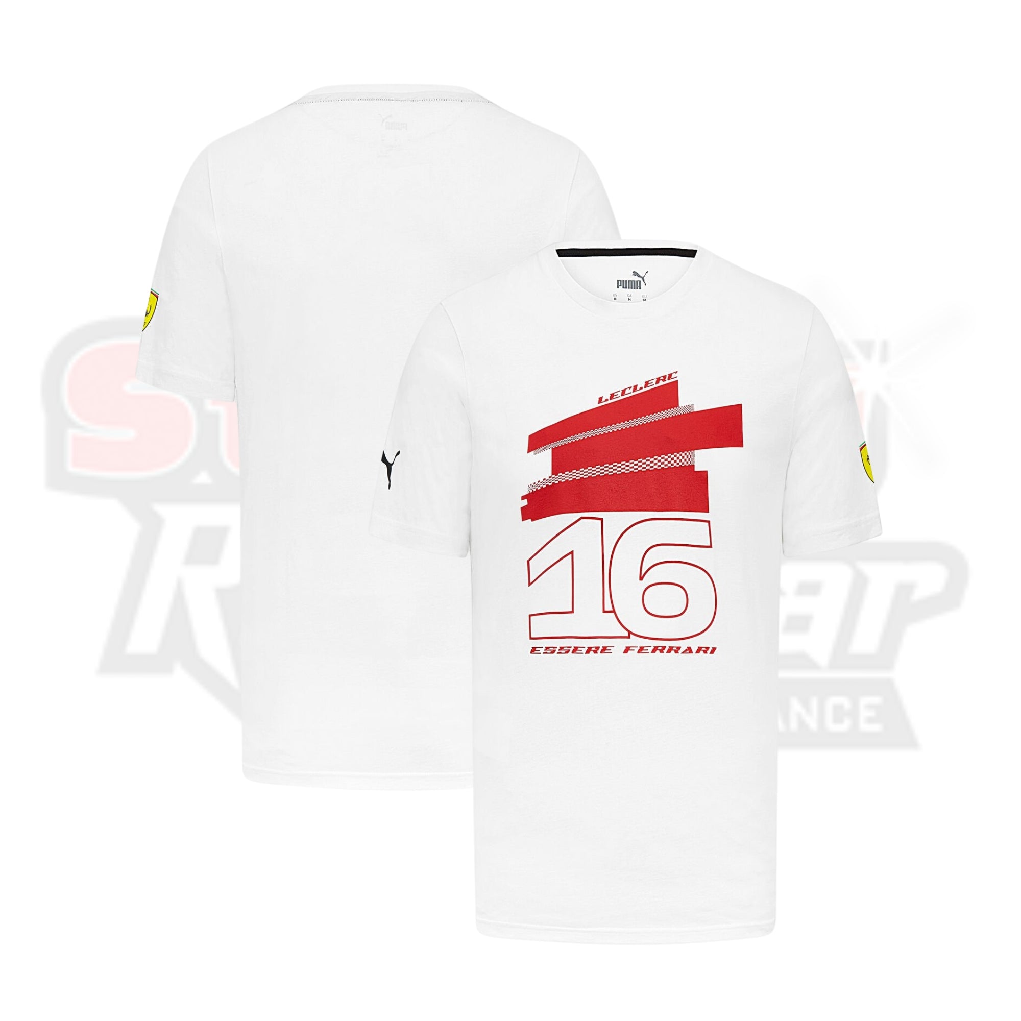 Scuderia Ferrari Race Big Shield T-Shirt Heritage by Puma - White Strong Racewear