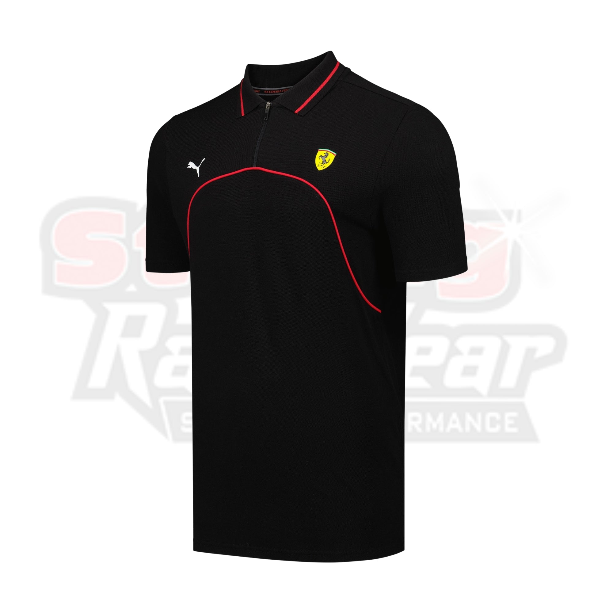 Scuderia Ferrari Race Polo by Puma- Black Strong Racewear