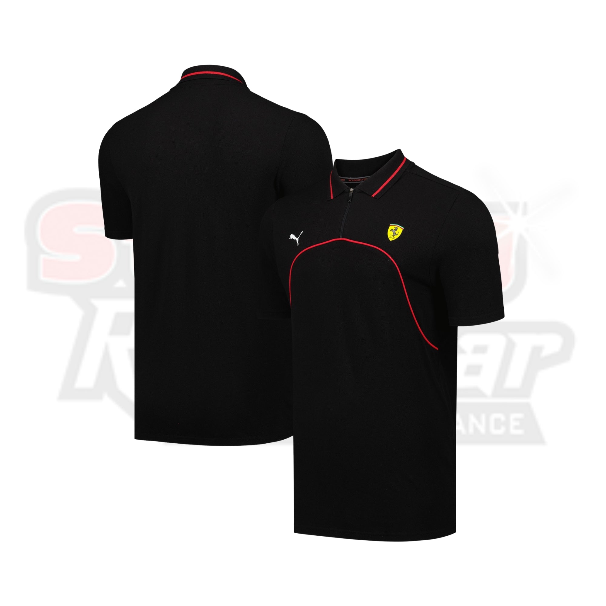 Scuderia Ferrari Race Polo by Puma- Black Strong Racewear