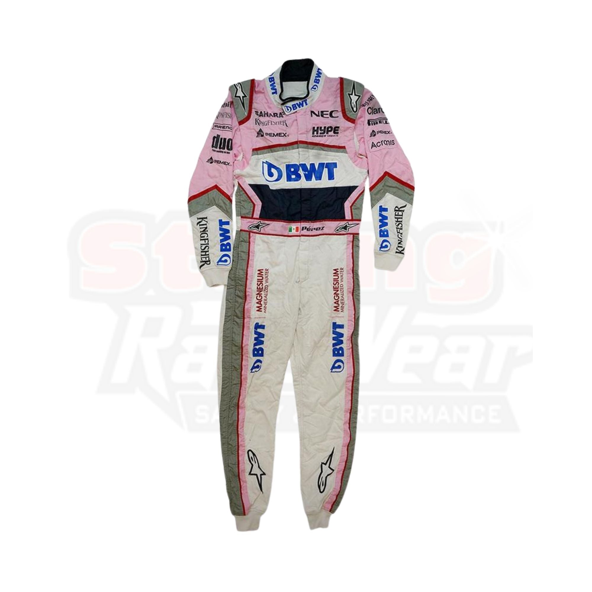 Sergio Perez 2018 Race Suit BWT F1 TeamSergio Perez 2018 Racing Point Force India F1 Team Race Suit