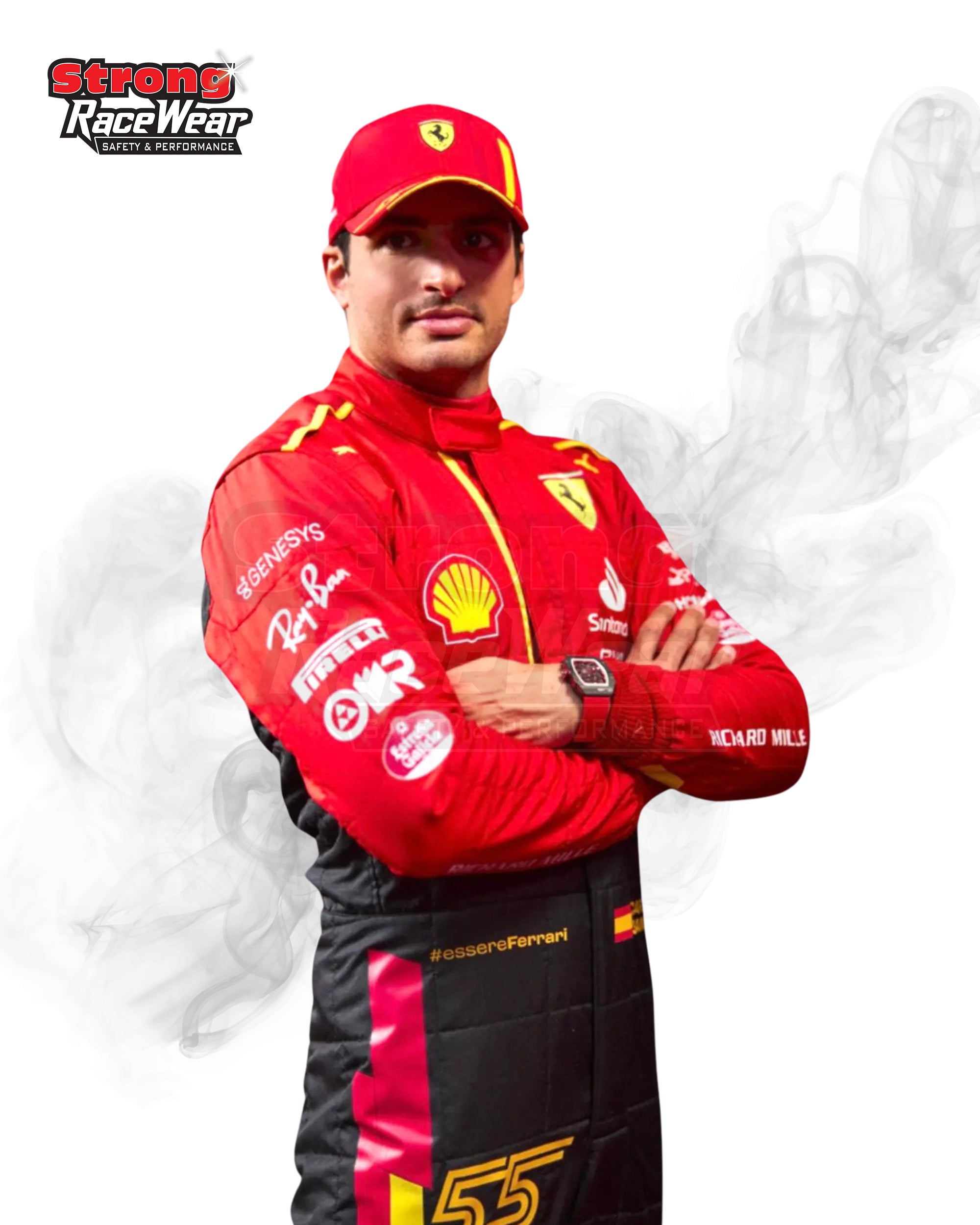 Special Ferrari Race Suit Carlos Sainz Grand Prix 2023 F1 Spain