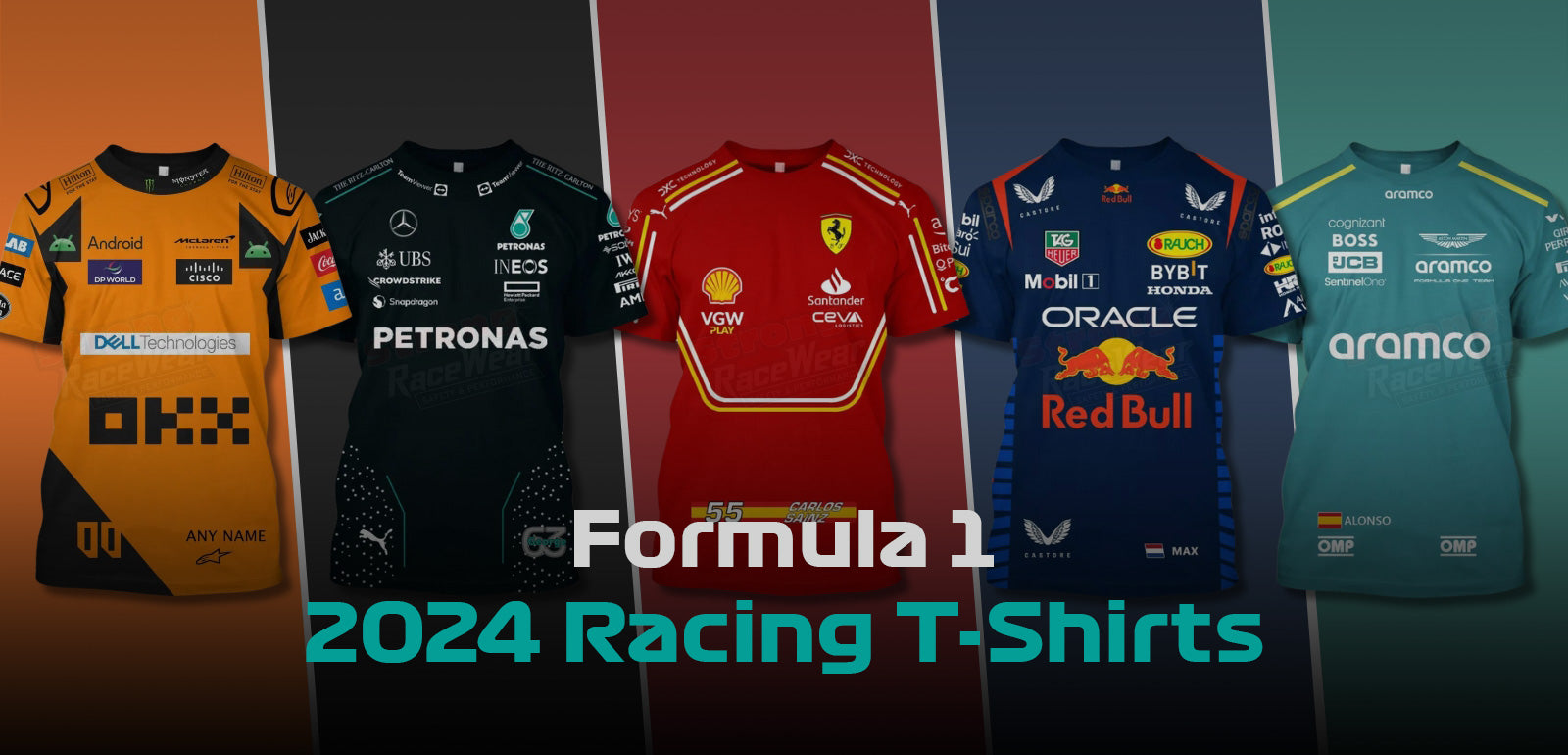 Formula 1 Racing T-shirts 2024