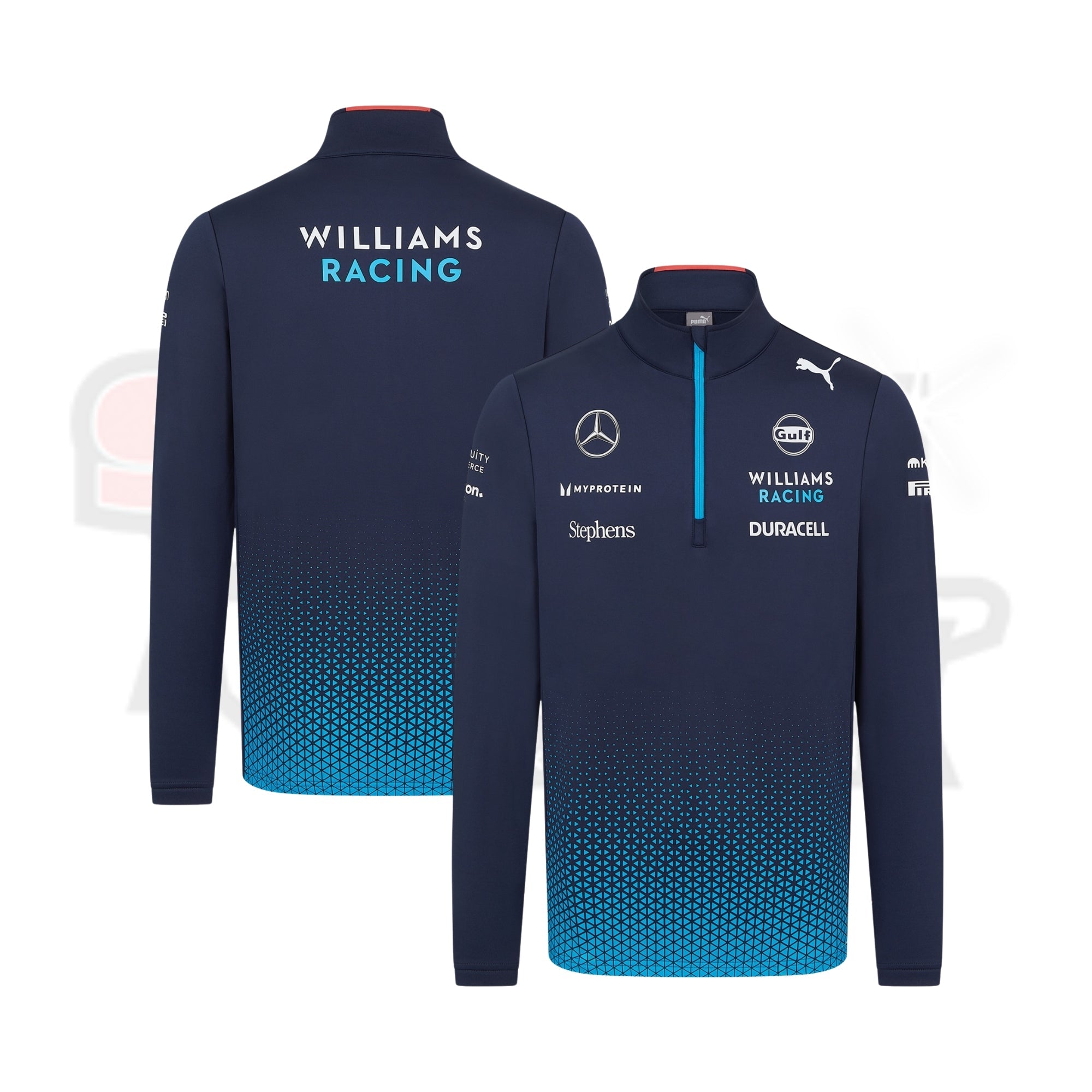 Men_s Puma Navy Williams Racing 2024 Team Quarter-Zip Jacket